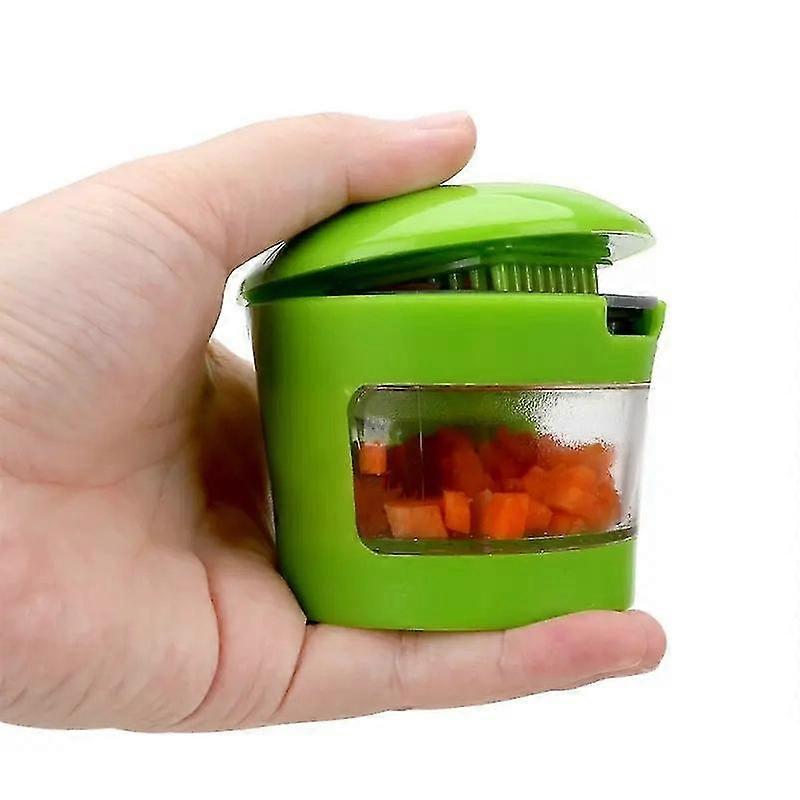 Kitchen Innovations Garlic Press, Crusher, Cutter, Mincer, and Storage Container - Includes Silicone Garlic Peeler - Easy to Clean - Stainless Steel B