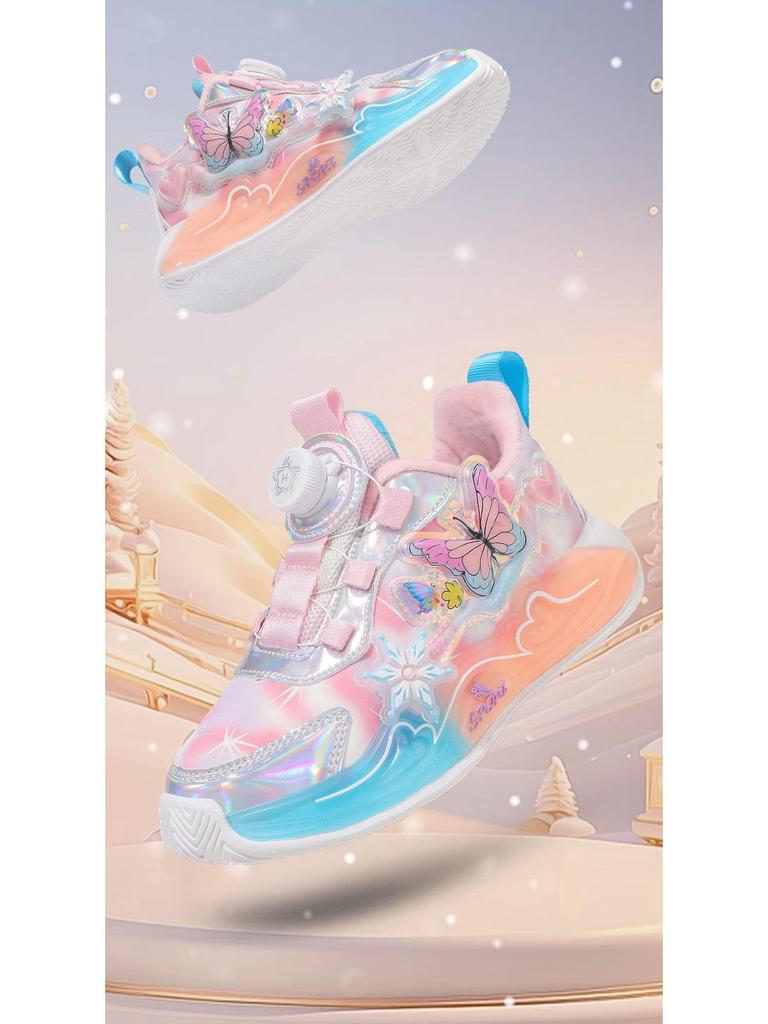 2025 Winter Wasserdichte Rutschfeste Mädchen-Sportschuhe mit Baumwollfleece - Stilvoll und Warm für Ältere Kinder