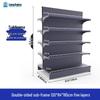Multifunctional Gray Display Rack for Convenience Stores – Single/Double-Sided Snack Storage Shelf
