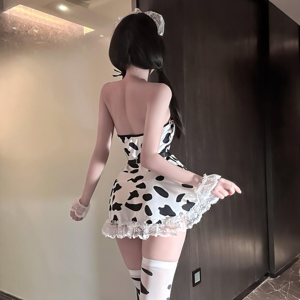 Sexy Lingerie Sexy Maid Home Maid Maid Pajamas Cow One-piece Pajamas Abstinence Women