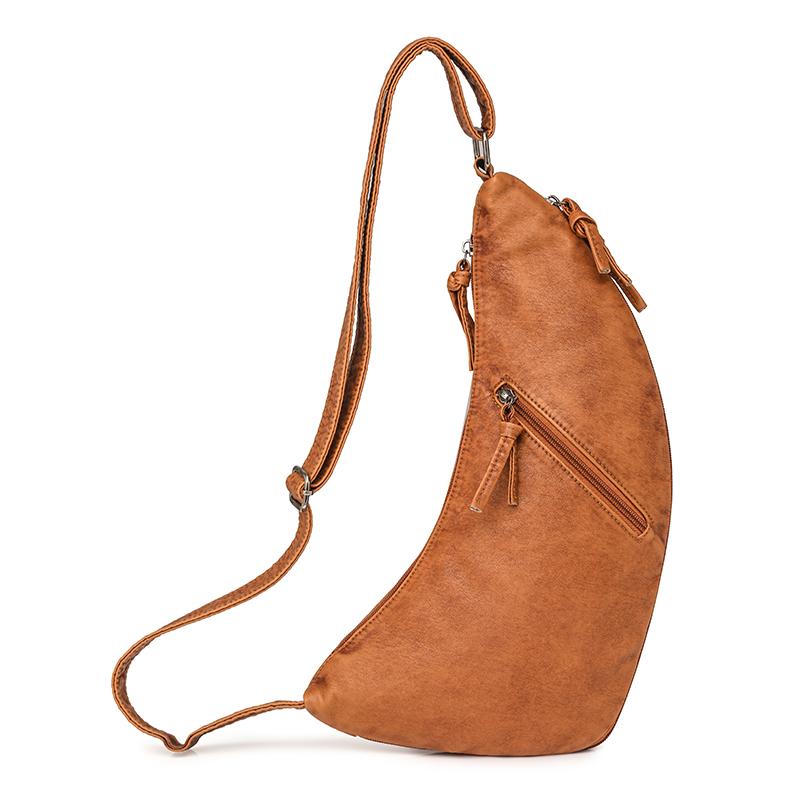 Women's Chest Bag Soft Leather Shoulder Bag Crossbody Small Bag Large Capacity Shoulder Travel Bag