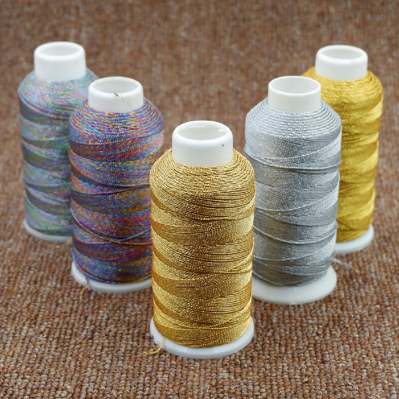 Large Roll 3 Shares 6 Shares 9 Shares 12 Shares Gold Thread Gold And Silver Strands Thread Diy Hand-Woven Thread Color Jewelry Accessories Gold Wire