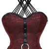 Gothic Halter Neck Steel Bone Side Zipper Corset Slimming Body Shaper Top
