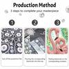 Framed Pearl Bead Painting Kit Elegant Flamingo Design DIY Shiny Canvas Art Relaxing Craft for Desk Wall Decor Aesthetic Gift Home Ornament
