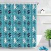 Christmas Cookies Bathroom Curtain Christmas Gift Shower Curtain Bathroom Waterproof Fabric New Year Holiday Decoration Hooks