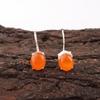 Carnelian Gemstone Earrings, Gemstone 925 Solid Sterling Silver Earrings, Handmade Boho Jewelry, Birthday Gift For Her