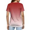 Women's Casual V Neck Short Sleeve T Shirt with Graphic Print United States Anniversary Eagle and Flag Design Lightweight Top