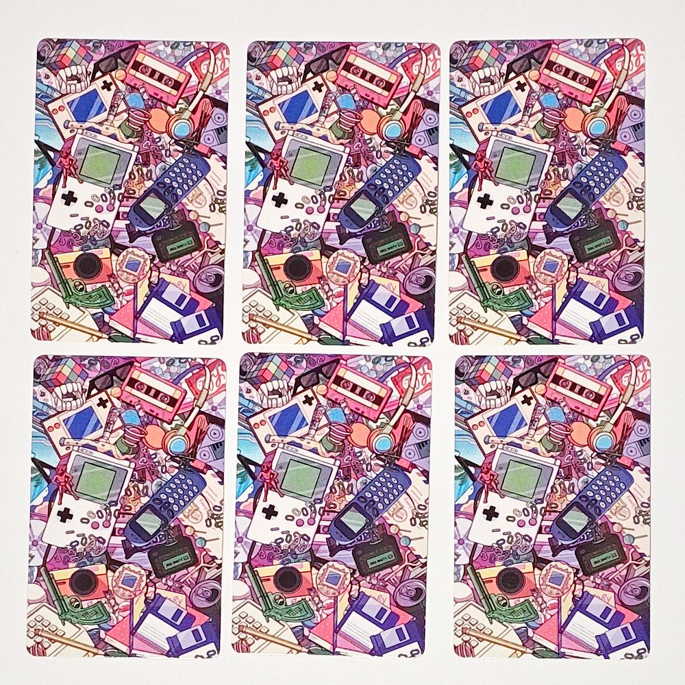 9*6cm Back To The 80's Lenormand Deck Gedruckt auf 350GSM doppelt geprägtem Karton 36 Stk. Lenormandkarten + 2 Spezialkarten