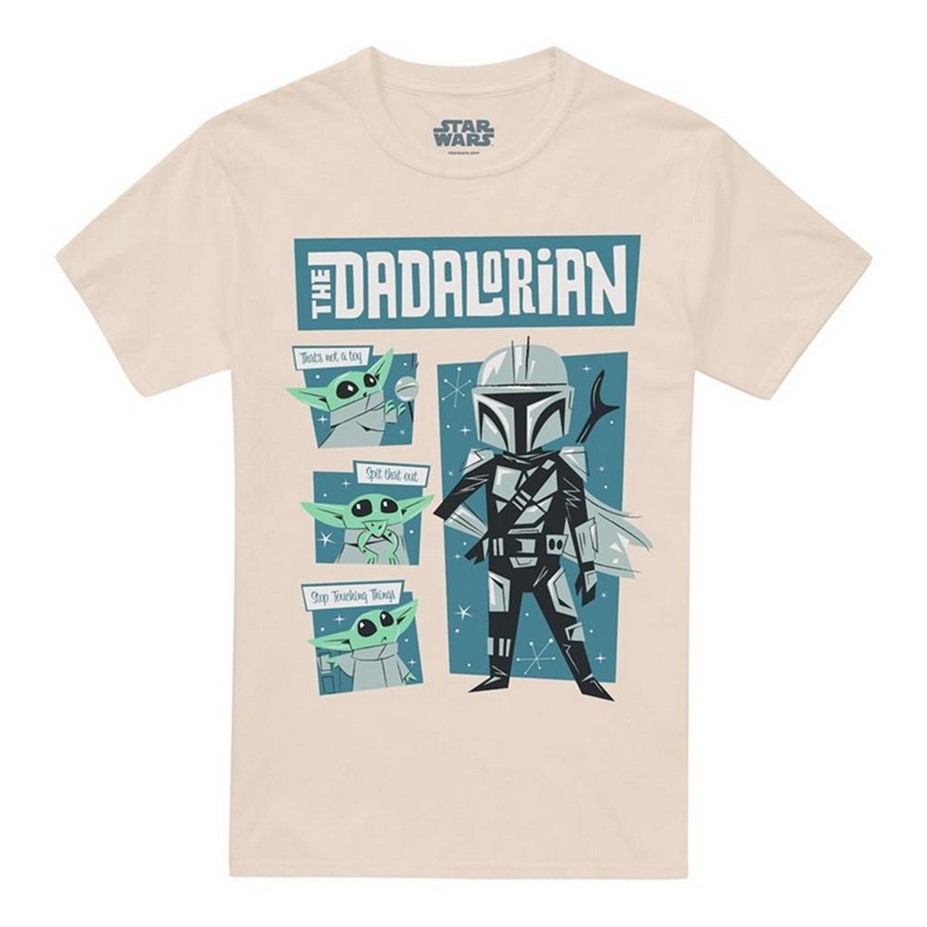 Star Wars Unisex Adult Father Dadalorian Grogu Retro T-Shirt