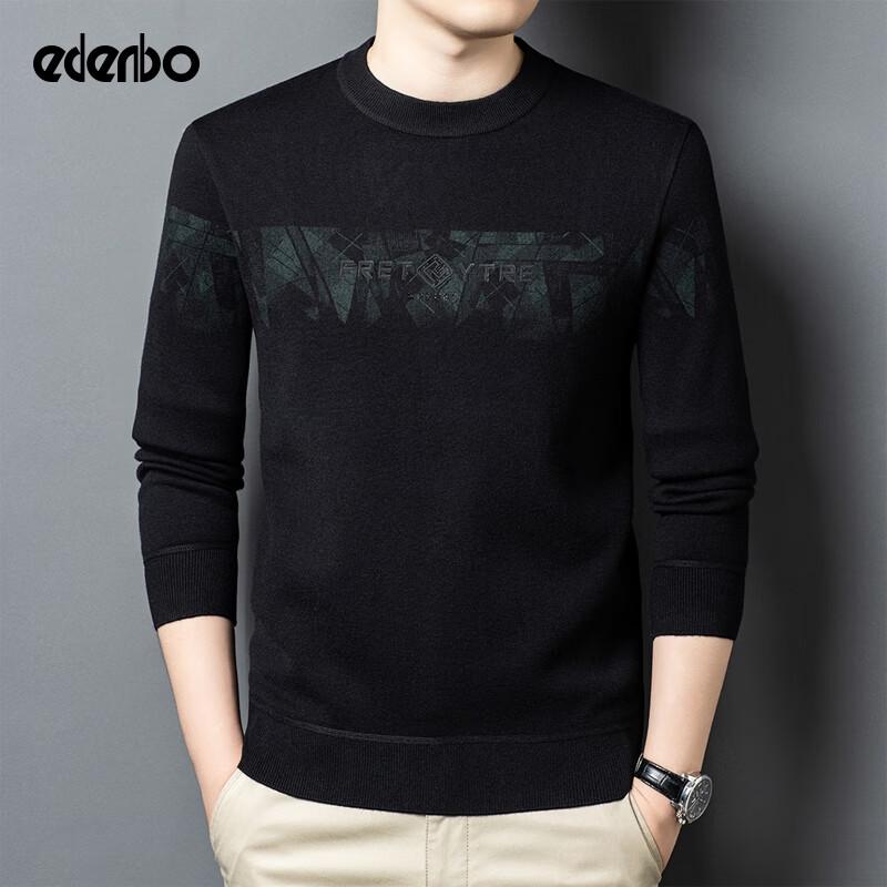 

Edenbo Men s Geometric Patchwork Crew Neck Pullover 2XL