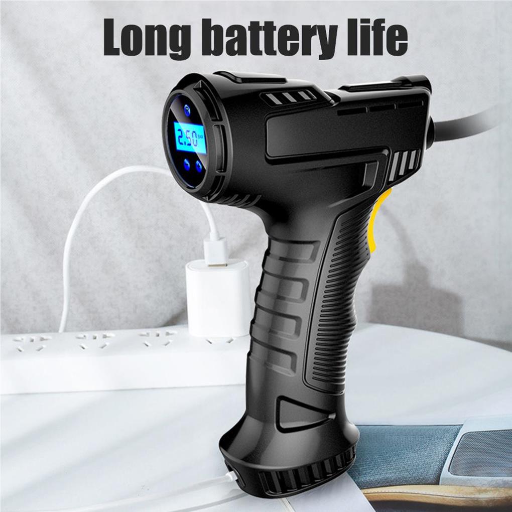 Portable Handheld Wireless Car Air Compressor 120W Digital Car Air Pump Tire Inflator for Motorcycles Cars Bicycles