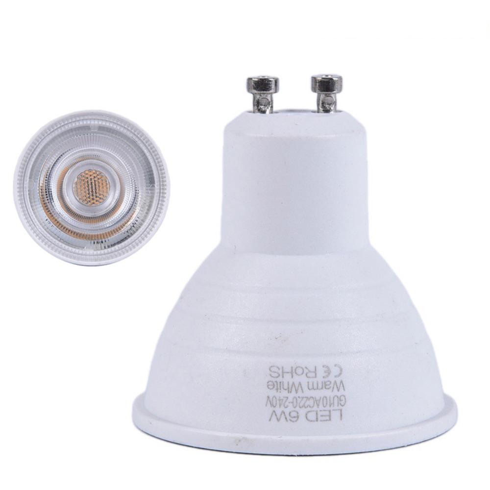 Durable Plastic GU10 LED Bulbs COB LED Energy-Saving Spot Light Bulb 6W 220V Universal Track Lamp Ceiling