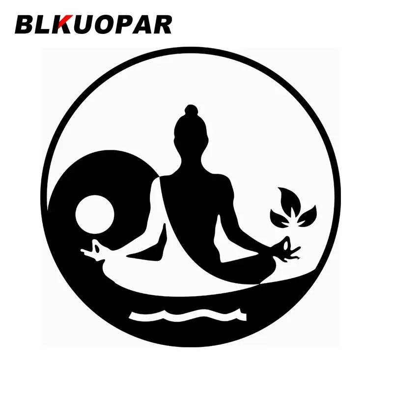 BLKUOPAR Budist Zen Komik Araba Çıkartmaları Anime Kişilik Su Geçirmez Çıkartma Vinil Kapatıcı Çizik Cam Grafikleri Araba Aksesuarları