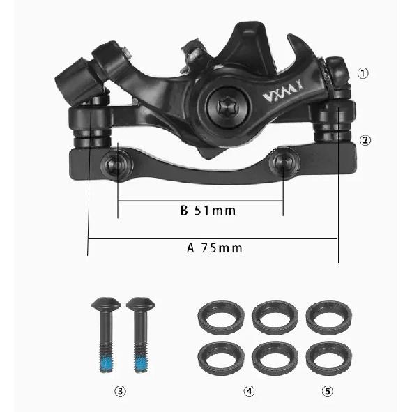 VXM Bicycle Disc Brake Aluminum Alloy F160 R160 Mountain Road MTB Bike Mechanical Caliper Disc Brakes Cycling Double Brake