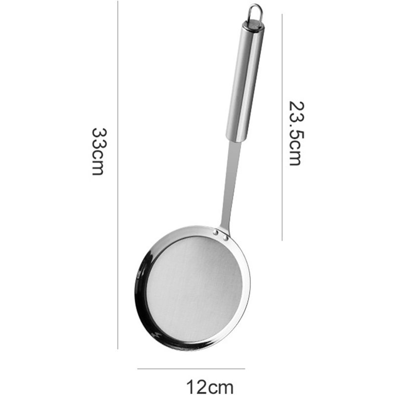 2025+ Fine Mesh Spoon, Stainless Steel Hot Pot Fat Strainer, Multi-Functional Kitchen Cooking Mesh Food Strainer Ladle