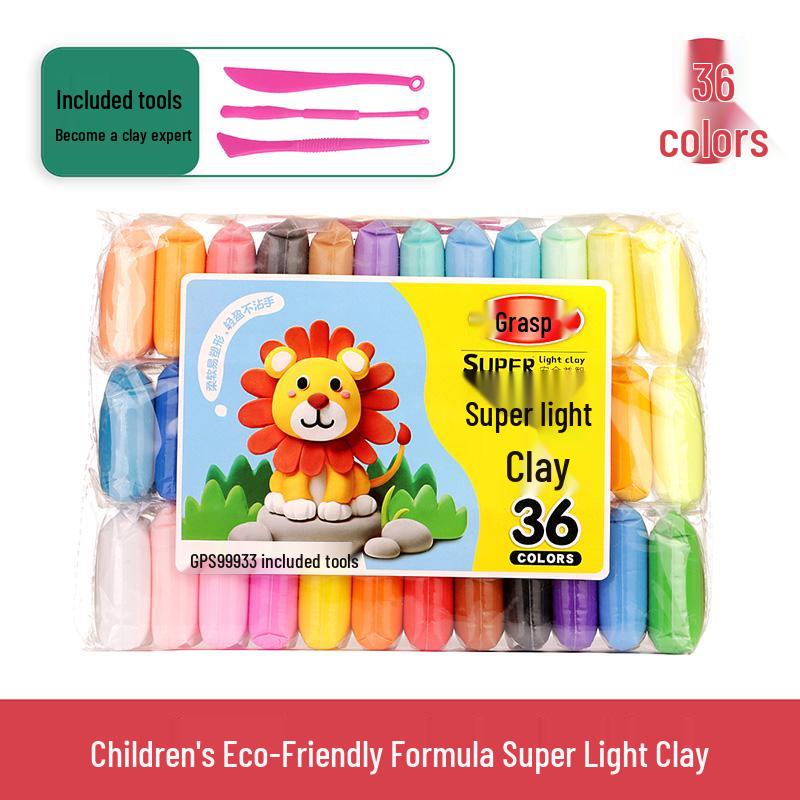 Odorless Colored Clay for Kids - Available In 12, 24, or 36 Colors, Perfect for DIY Play and Kindergarten Projects.