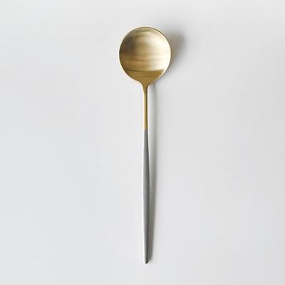 Abella Matte Stainless Steel Dessert Spoon Two-Tone