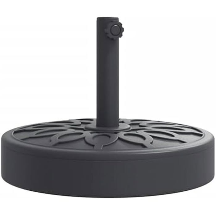 Pied de parasol - VIDAXL - Rond - 25 kg - Compatible mât Ø 38/48 mm - Plastique durable
