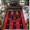 Charlton Athletic Printed Crystal Velvet Rug Non‑Slip Crystal Velvet Carpet For Sofa Bedroom Indoor Home Decoration