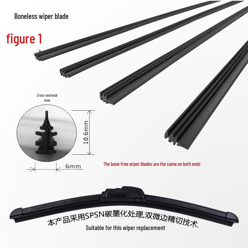 Frameless Car Wiper Blades and Rubber Strips