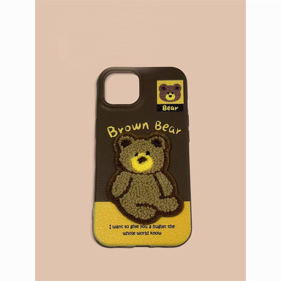 Embroidered West Highland Apple 16 ProMax Mobile Phone Case IPhone 15 Pro New Model 13 Women 12 Soft 14 Leather Pattern XR