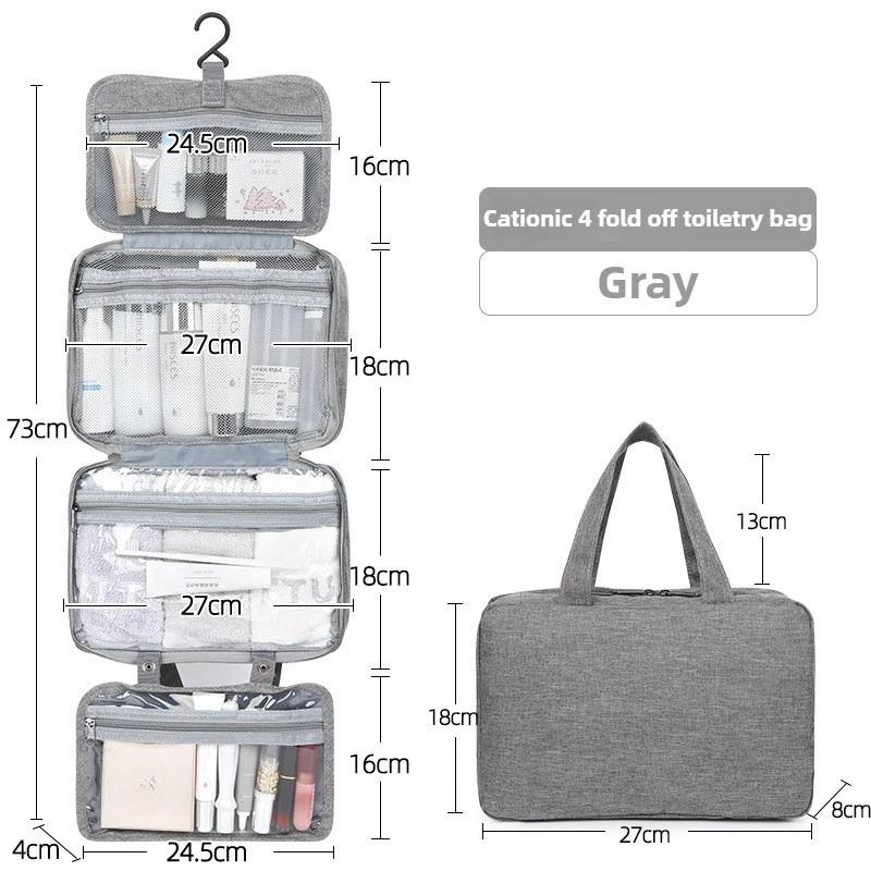 Travel Hanging Toiletry Bag Waterproof Folding Dry and Wet Separation Toiletry Bag Makeup Cosmetic Razor Storage Organizer Case