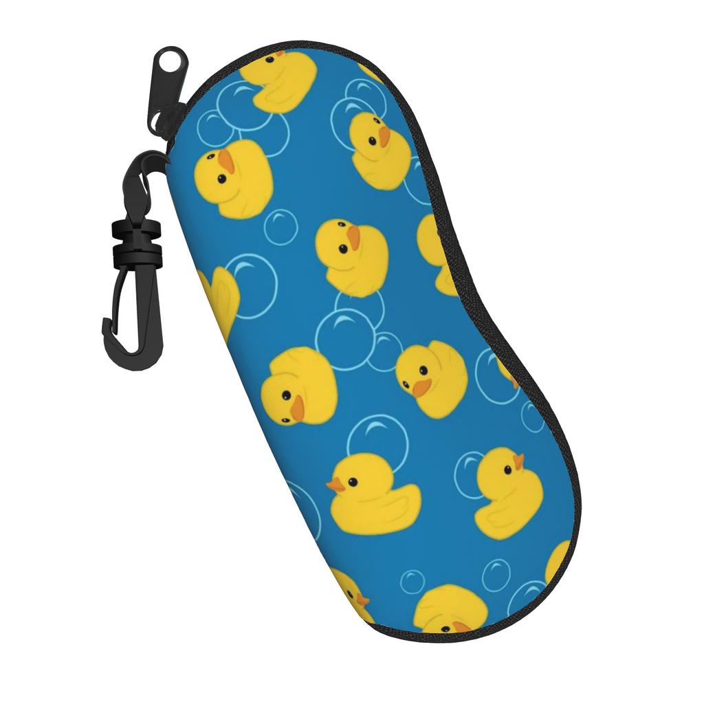 cartoon yellow duck shower Glasses Case Unisex Anti-Fall Zipper Glasses Box Protector Eyewear Container