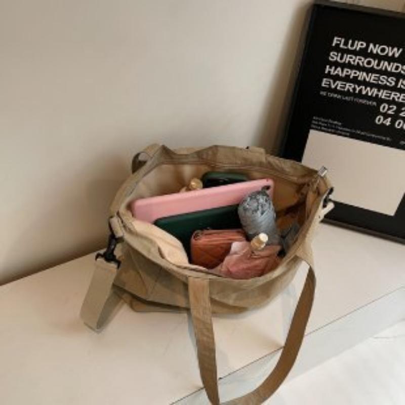 Fashion Casual Canvas Tote Bag Women's New Style Trendy All-match Large Capacity Underarm Bag Commuter Shoulder Bag