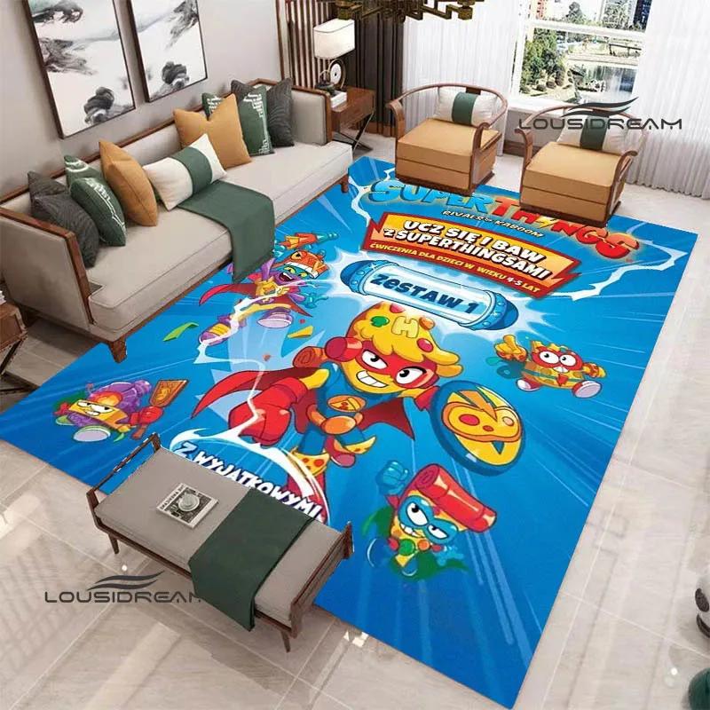 Cute cartoon Super Zings printed carpet Non-slip carpet Yoga mat door mat photography props kitchen mat area rug birthday gift