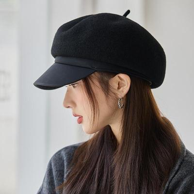 British Woolen Beret Autumn and Winter Thickened Windproof Warm Painter Hat
