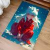 1pc Inuyasha Print Area Rug - Soft,Washable Non-Slip Indoor Mat for Office Chairs,Living Room,Home Office Decorative Rug