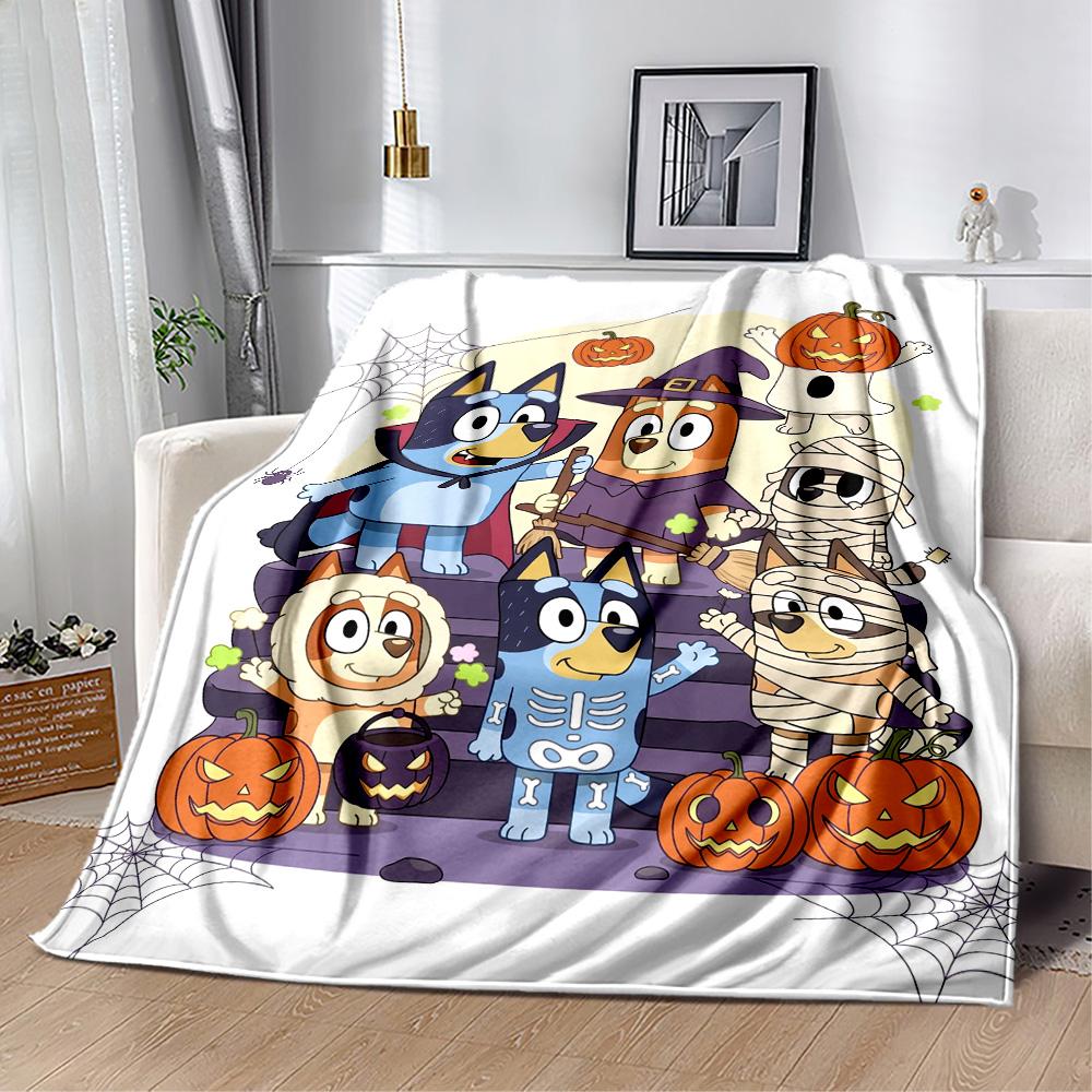 Halloween Costumes Bluey Blanket Durable Comfort Perfect for Chair Bedding Couch for All Seasons Digital Print Gift for Travel Home Birthdays