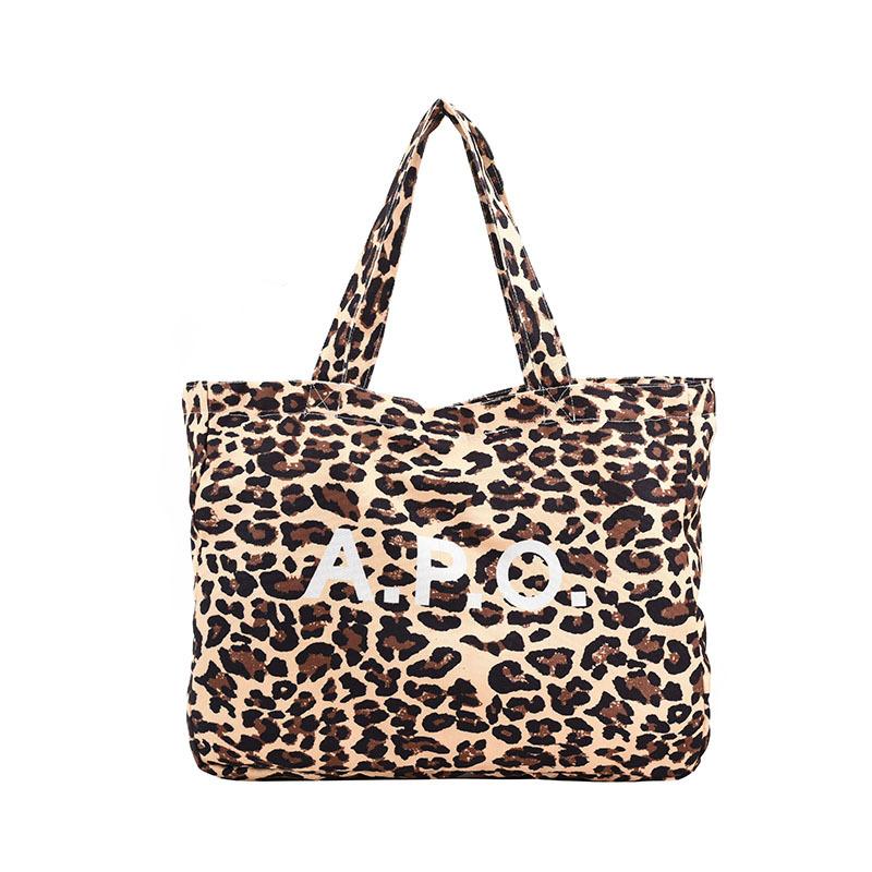 

Холщовая сумка женская большой вместимости 2025 новая повседневная на плечо с леопардовым принтом сумка для поездок на работу сумка для занятий для студентки сумка-тоут