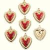 10 Styles Gothic Red Heart Pendant – Stainless Steel DIY Charm