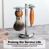 Zinc Zinc Alloy Construction Razor and Brush Stand Weighted Bottom Razor Storage Bracket  Grooming Station