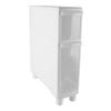 Bathroom Storage Cabinet Plastic Narrow Slim Organizer Small Corner Cabinet with 2 Drawers and 4 Wheels for Toilet