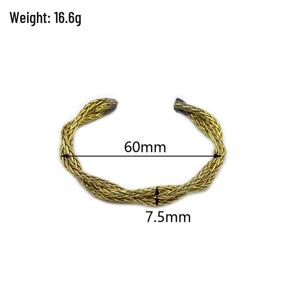 Chic Metal Twist Braid Open Bracelet - European & American Niche Design, Cold Temperament Style
