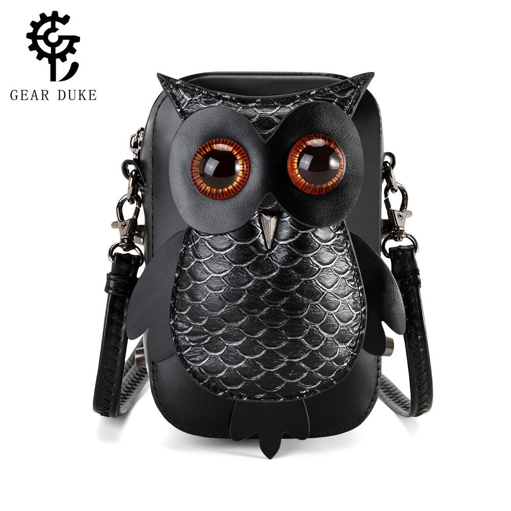 Pu Small Crossbody Bag For Women With Punk Style And Owl Design For Daily Use