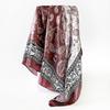 90*90CM Cashew Print Square Hijab Scarf Elegant Ladies Soft Satin Shawl Stylish Women's Decorative Beach Towel