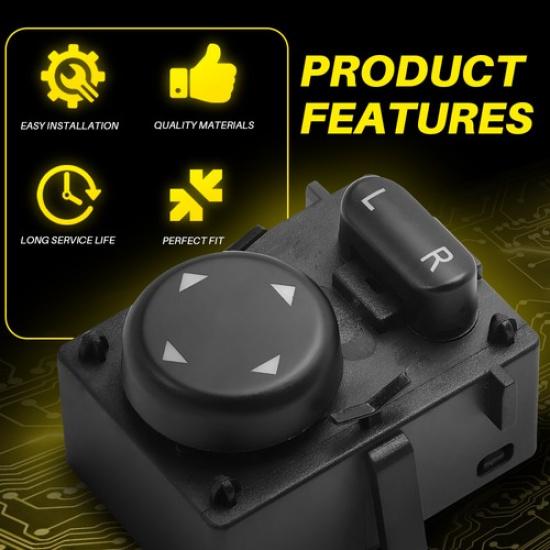 Master Mirror Switch 901-5202 Fits for 2008-17 Freightliner 15829700SR Cascadia