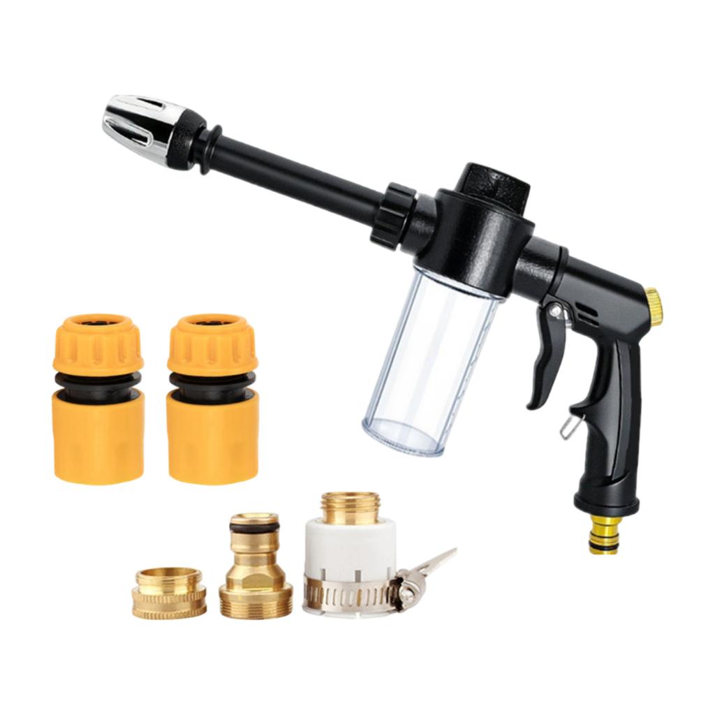 High Pressure Foam Sprayer Gun with Adjustable Nozzle and Soap Dispenser for Garden Watering Car Washing Cleaning