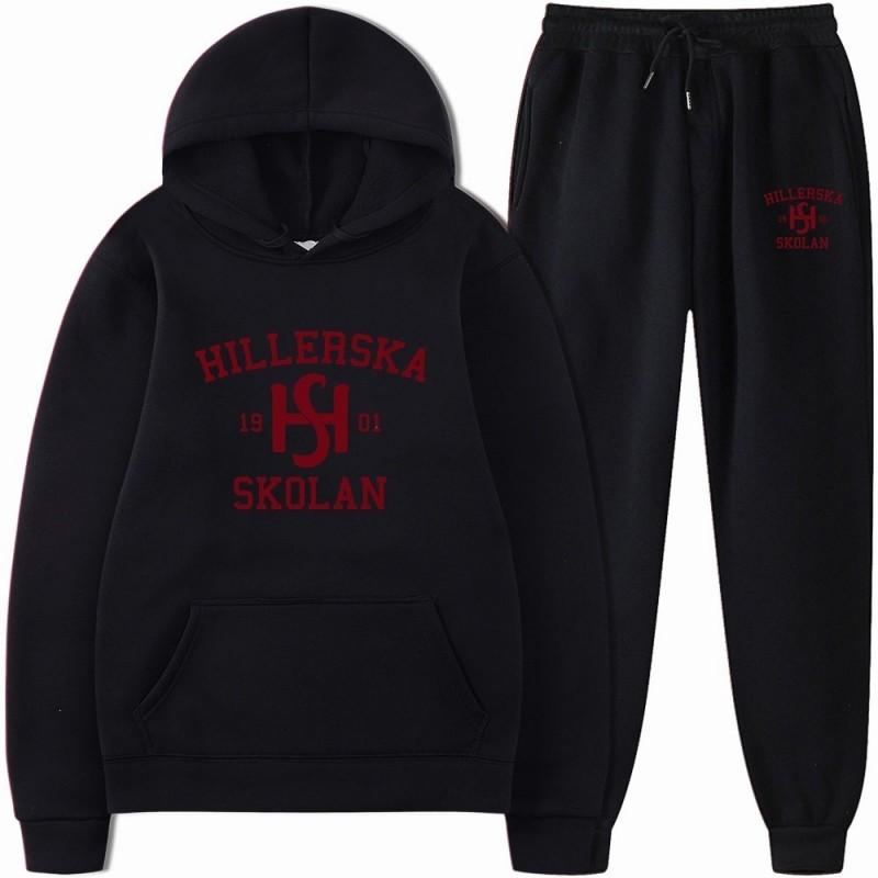 Young Royals Hillerska School Hoodie Teens Casual Printed Pullover Loose Fit