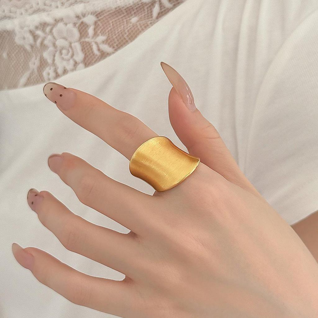 Geometrischer Hochglanz-Überkreuz-Offener Ring, S925 Silberplattiert - Damen Stapelbarer Zeigefingerschmuck