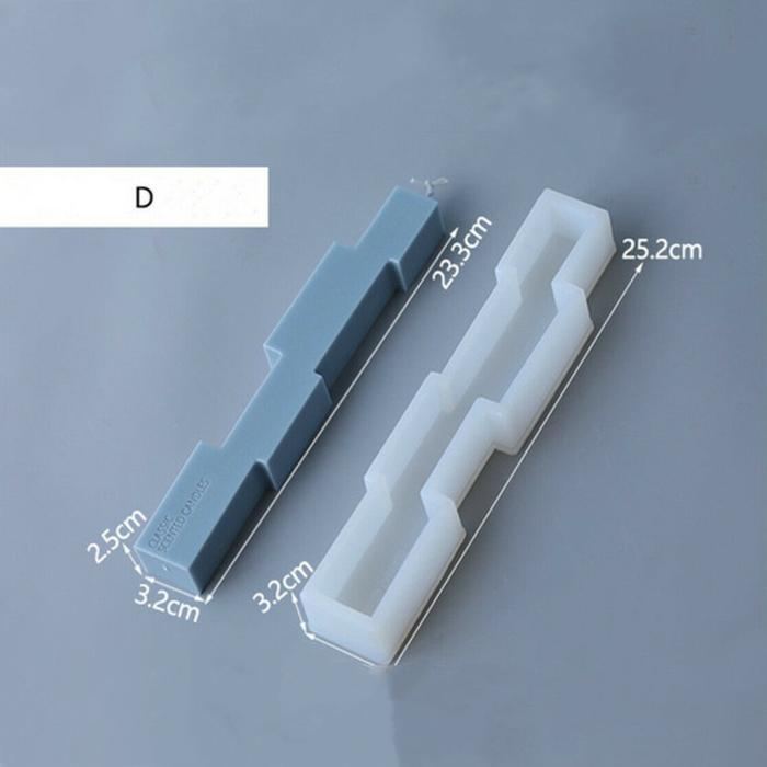 Speical Shaped Strip Candle Silicone Mould European Simple Candle Molds Christmas Home Decoration Ca