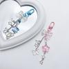 2 Stück Sommer kühl blau und rosa Quaste, Schmetterling, Stern und Mond, Laser-Schleife, Guben-Anhänger, Handy-Kette
