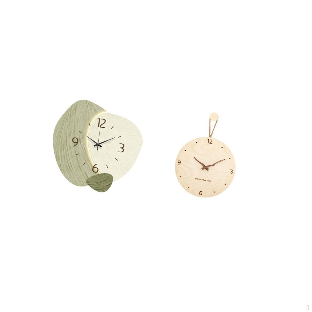 Silent Minimalist Cartoon Wall Clock Modern Nordic Decorative Hanging Ornament for Kitchen Bedroom