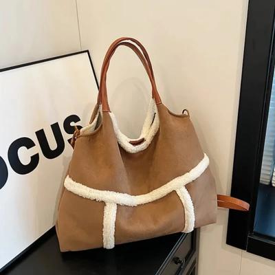 New Faux Suede Large Capacity Fashion Bags Niche High-end Versatile Shoulder Bag for Women  Hot Sale Casual Versatile Shoulder Bag