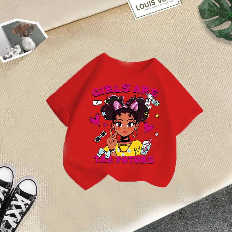 Children T-shirt Kid T Shirt 2-13Y Cool Girl Printed Kids 100% Cotton Clothes Tshirt Tops Tee