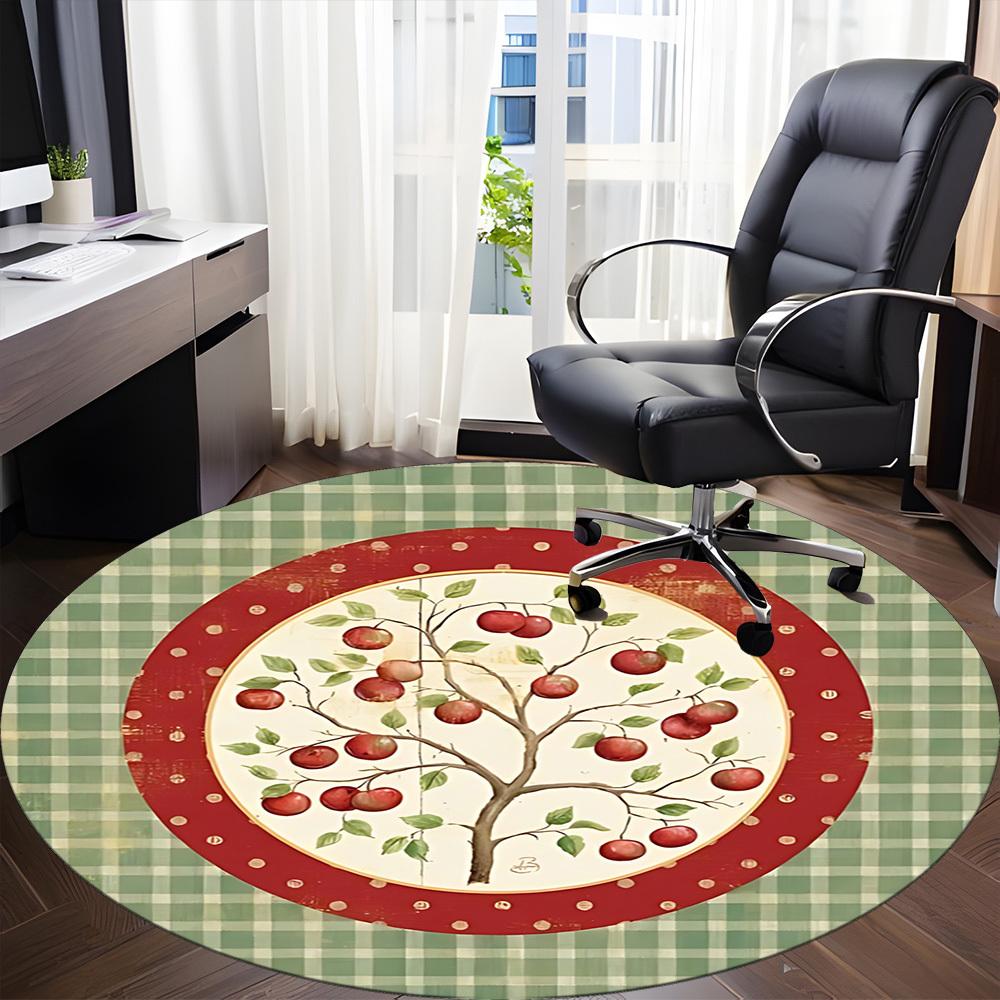 

1pc Apple Tree Decor Chair Carpet for Office, Non-slip, Soft and Durable Leisure Rug, Perfect for Office, Living Room yy251103139 80cm by 80cm