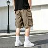 Men's Casual Loose Fit Multi Pocket Cargo Shorts Elastic Waistband Drawstring Outdoor Utility Shorts for Summer